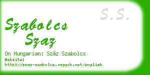 szabolcs szaz business card