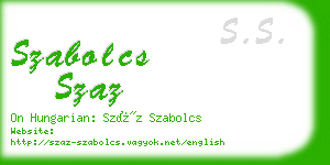 szabolcs szaz business card